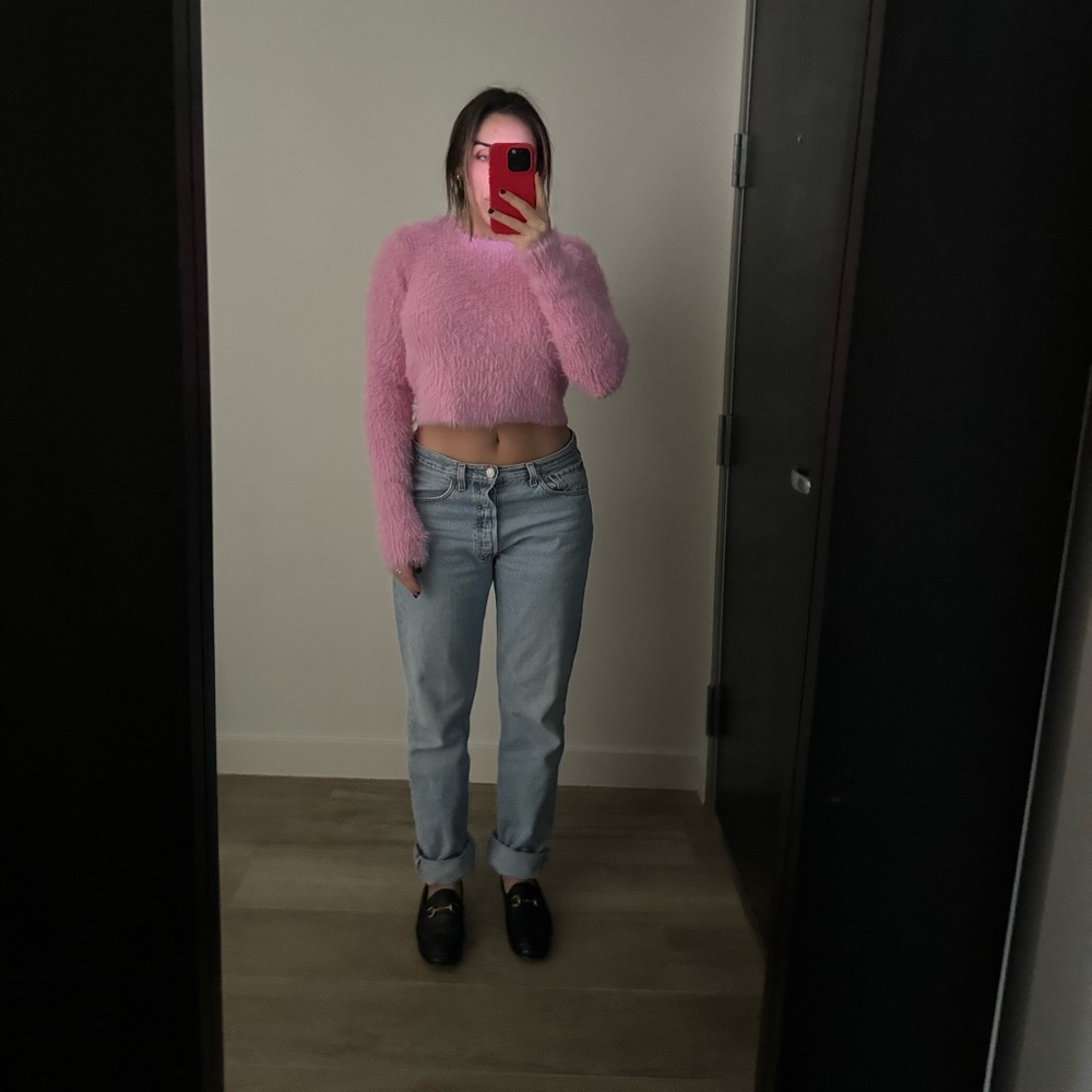Pink Zara mohair sweater